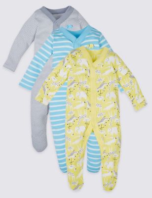 3 Pack Baby Sleepsuits &#40;0-3 Years&#41;